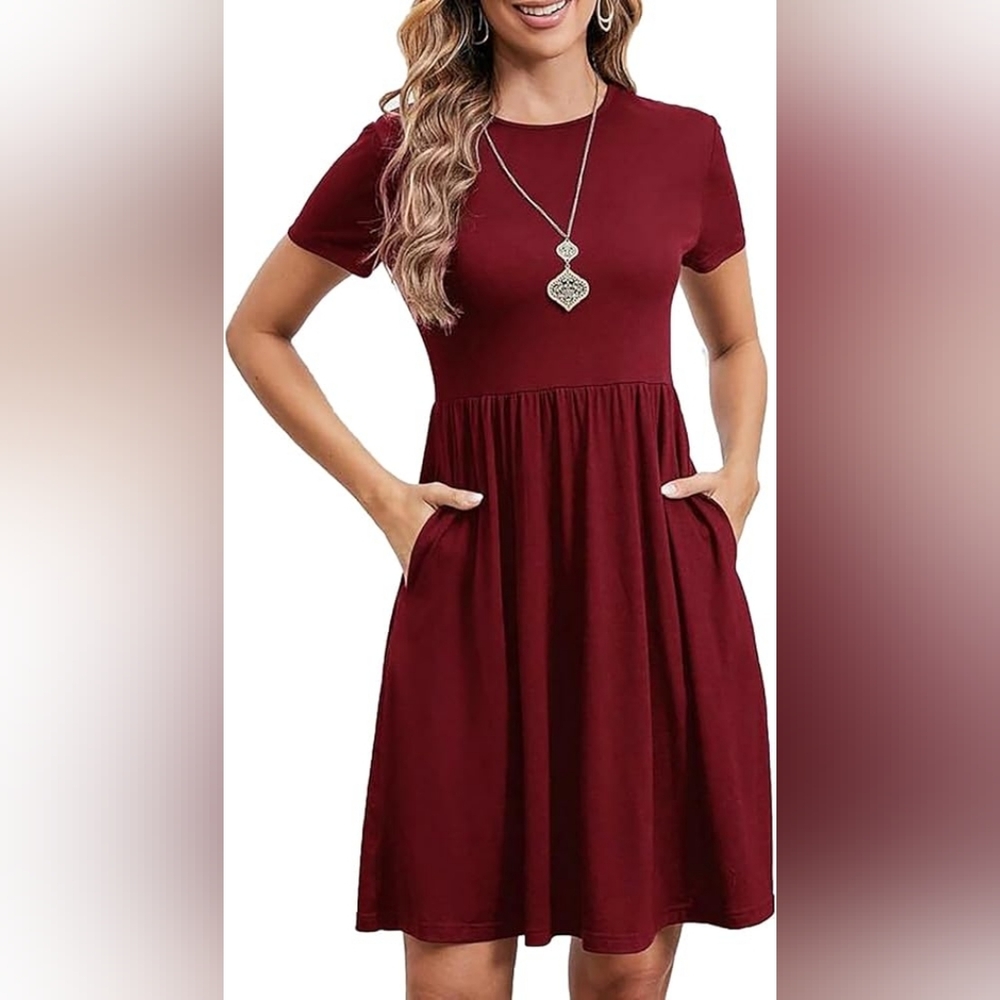 Chic Burgundy Midi Dress